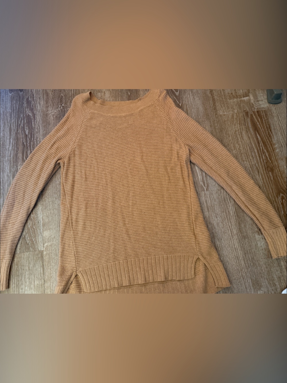 Old Navy Tan Ribbed Crewneck Sweater